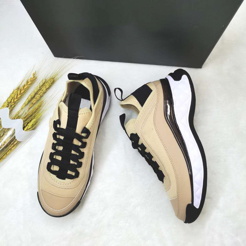 Daddy Shoes Women's Stitching Casual Sports Women's Shoes White Shoes Thick-soled Light Zenggao Women's Shoes