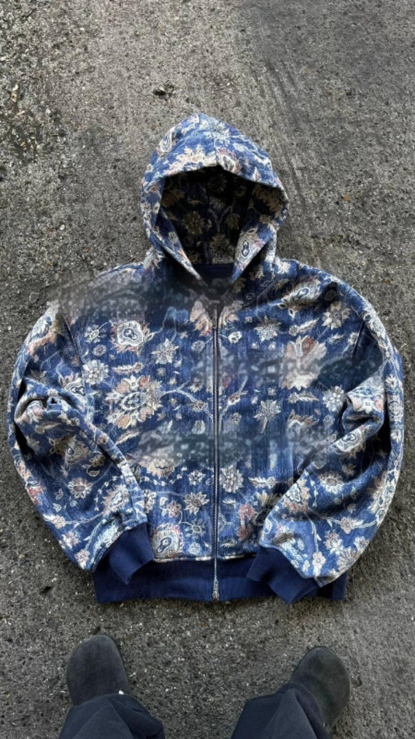 Hooded Loose Zip Hooded Coat
