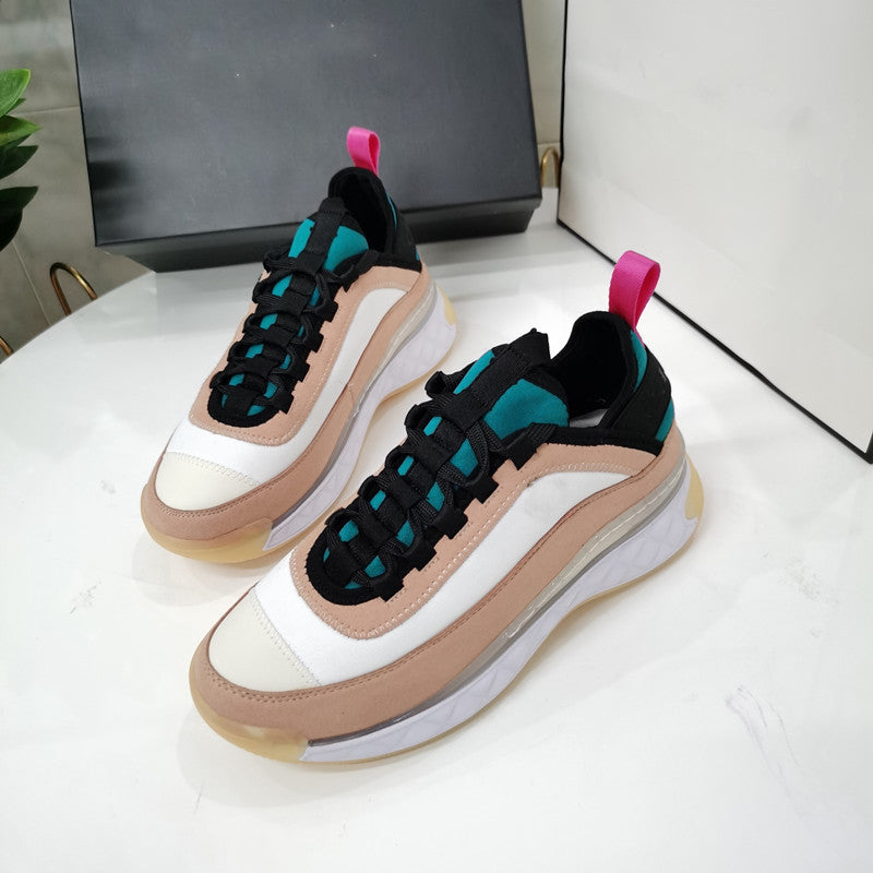 Daddy Shoes Women's Stitching Casual Sports Women's Shoes White Shoes Thick-soled Light Zenggao Women's Shoes