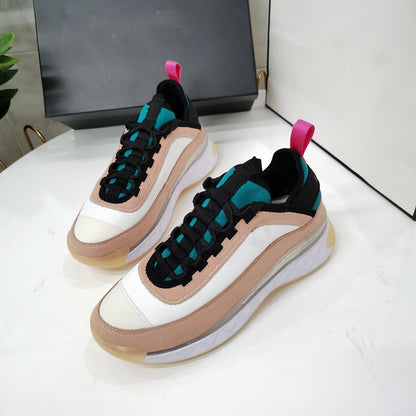 Daddy Shoes Women's Stitching Casual Sports Women's Shoes White Shoes Thick-soled Light Zenggao Women's Shoes