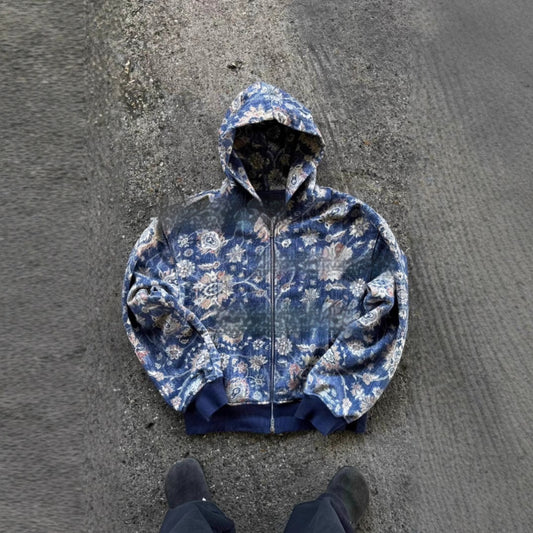 Hooded Loose Zip Hooded Coat